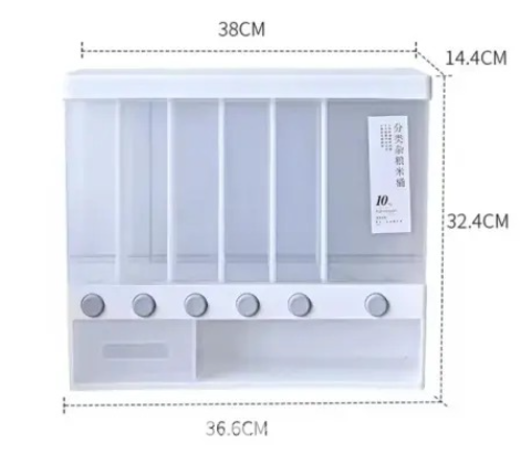 6-in-1 Wall Mounted Food Storage Box for Kitchen